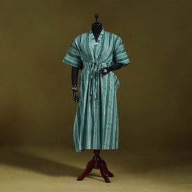 Hand batik cotton long kaftan 14 - handcrafted