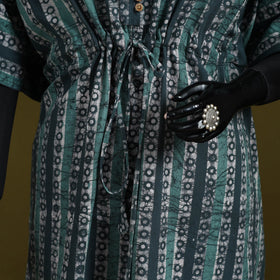Hand batik cotton long kaftan 29 - handcrafted