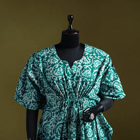 Hand batik cotton medium kaftan 37 - handcrafted