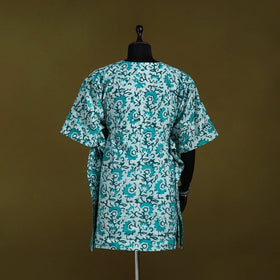 Hand batik cotton medium kaftan 51 - handcrafted