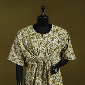 Hand batik cotton medium kaftan 52 - handcrafted