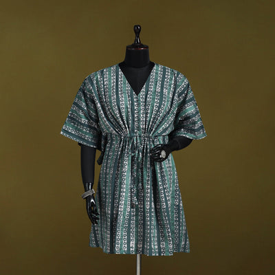 Hand batik cotton medium kaftan 55 - handcrafted