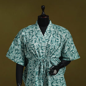 Hand batik cotton medium kaftan 69 - handcrafted