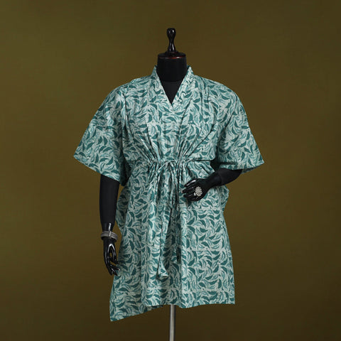 Hand batik cotton medium kaftan 69 - handcrafted