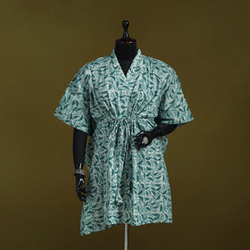 Hand batik cotton medium kaftan 69 - handcrafted