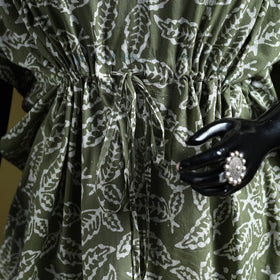 Hand batik cotton short kaftan 19 - handcrafted