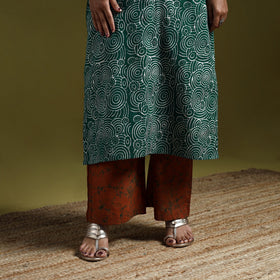 Hand block batik print cotton suit set with dupatta