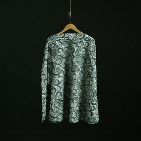 Hand block batik print cotton wrap around skirt 03