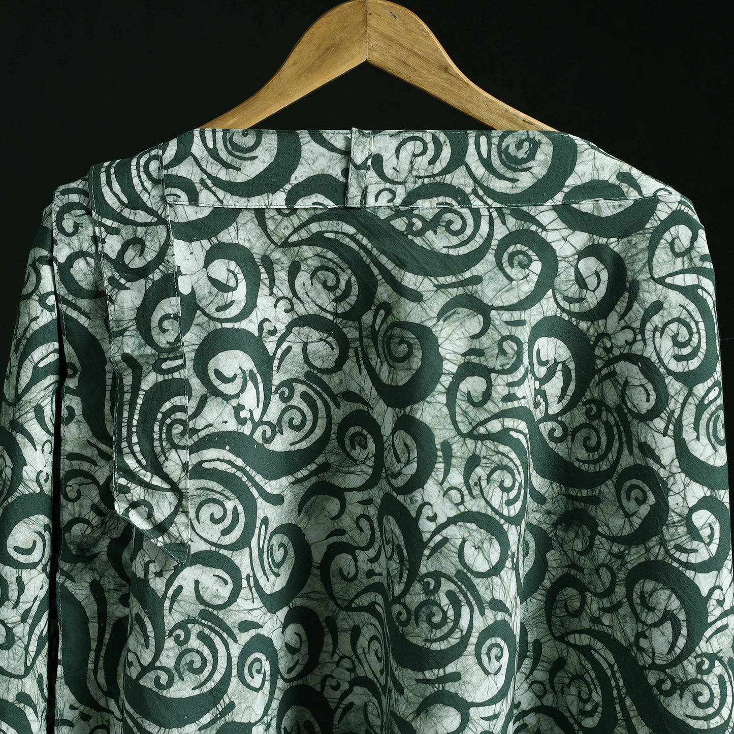 Hand block batik print cotton wrap around skirt 03