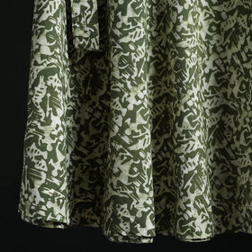 Hand block batik print cotton wrap around skirt 08