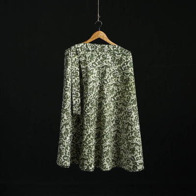 Hand block batik print cotton wrap around skirt 08