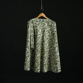 Hand block batik print cotton wrap around skirt 08