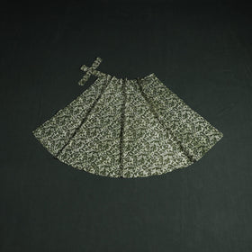 Hand block batik print cotton wrap around skirt 08