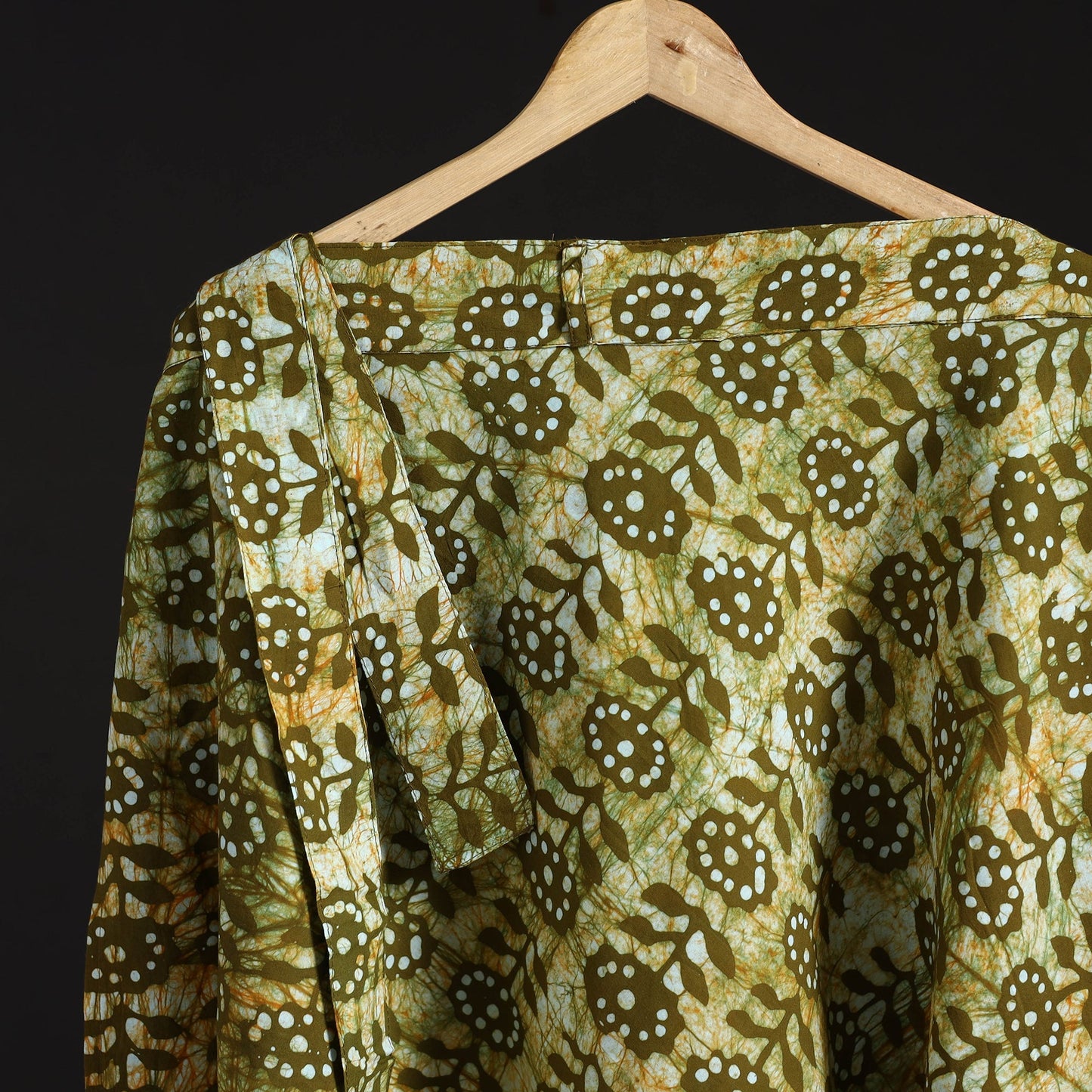 Hand batik cotton wrap around skirt 100 - handcrafted