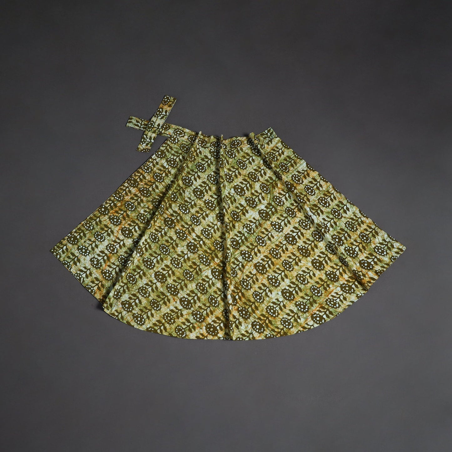 Hand batik cotton wrap around skirt 100 - handcrafted