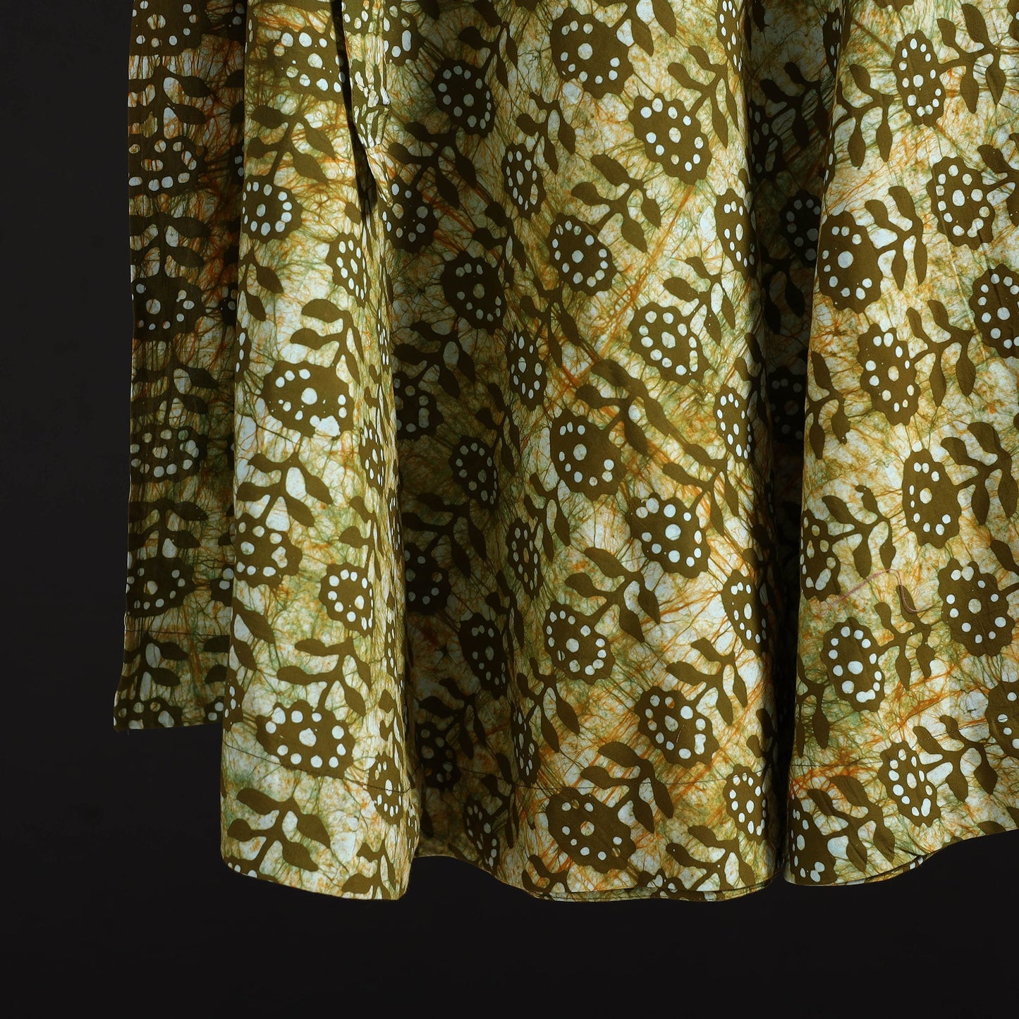 Hand batik cotton wrap around skirt 100 - handcrafted