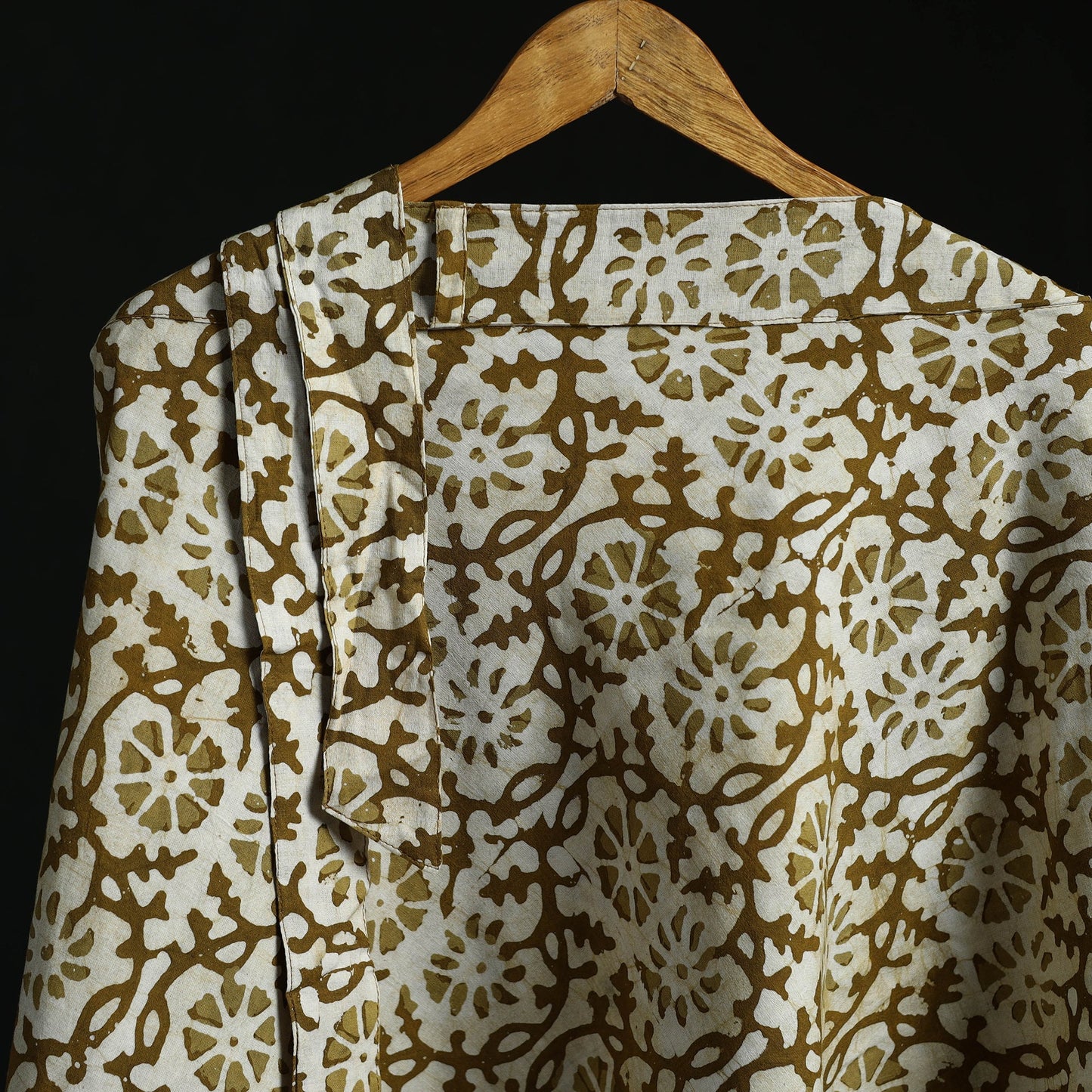 Hand block batik print cotton wrap around skirt 23