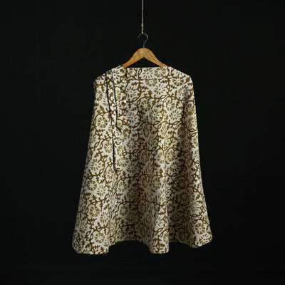Hand block batik print cotton wrap around skirt 23