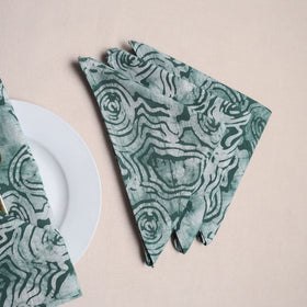 Hand block batik print table napkins (set of 4) 09