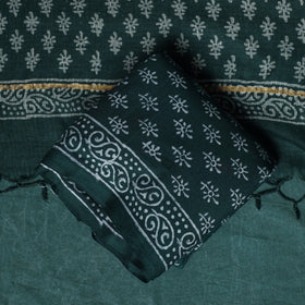 Hand block jaipur print cotton 3pc unstitched dress