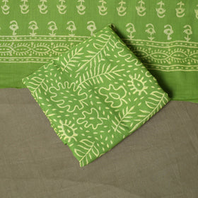Hand block jaipur print cotton 3pc unstitched dress
