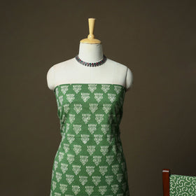 Hand block jaipur print cotton 3pc unstitched dress