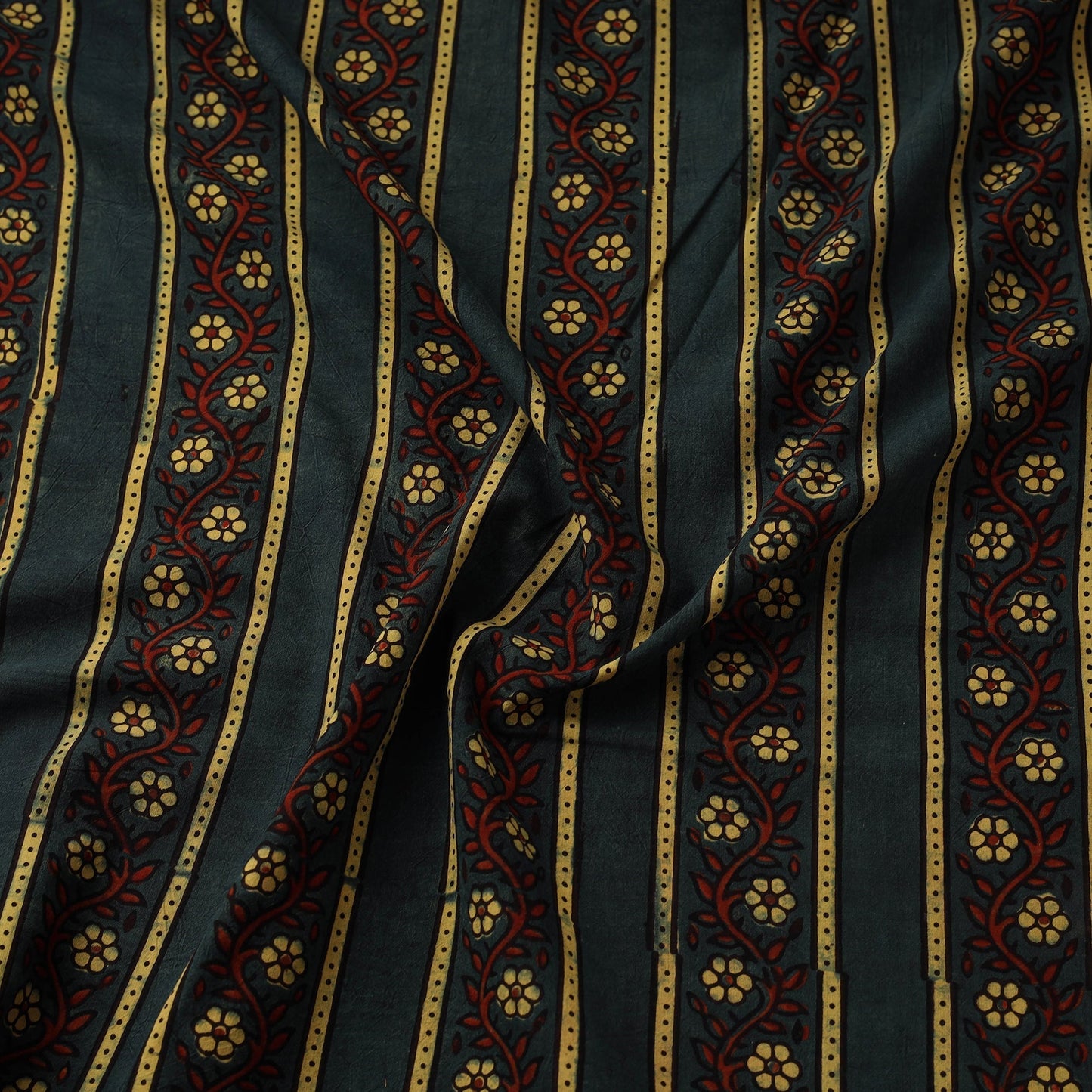 Hand cotton natural dyed fabric 07 - handcrafted