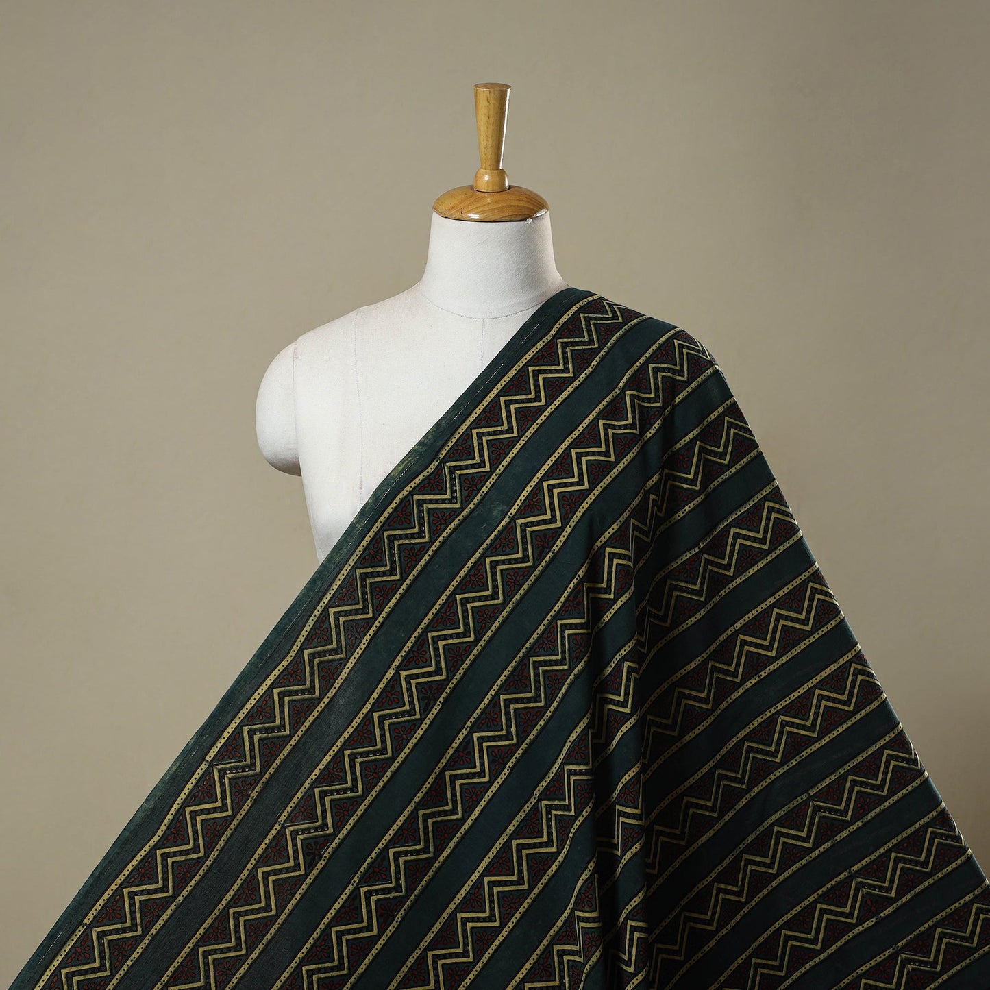 Hand cotton natural dyed fabric 08 - handcrafted