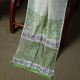Hand block print cotton sanganeri 3pc unstitched dress