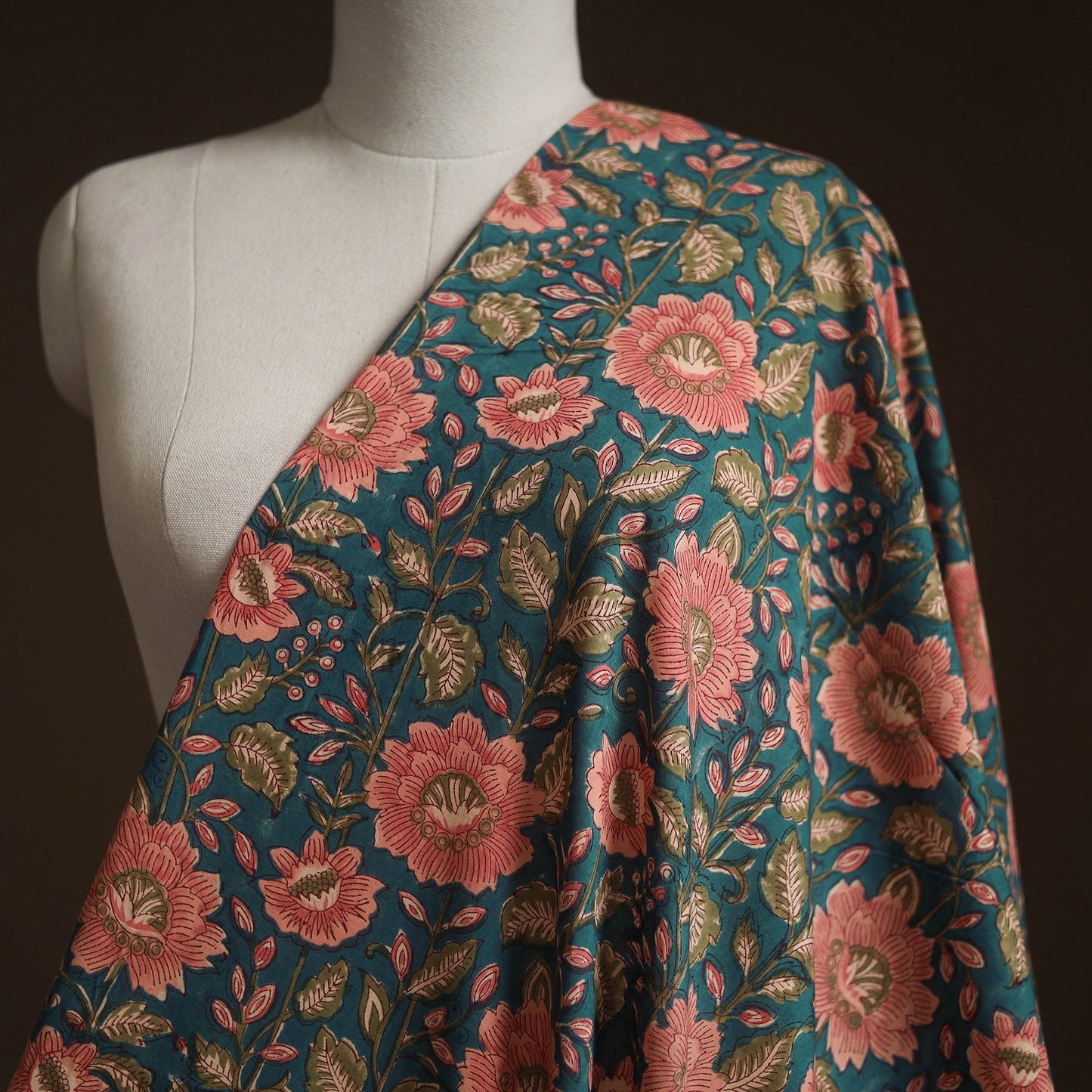 Hand block print cotton sanganeri fabric 07 - handcrafted