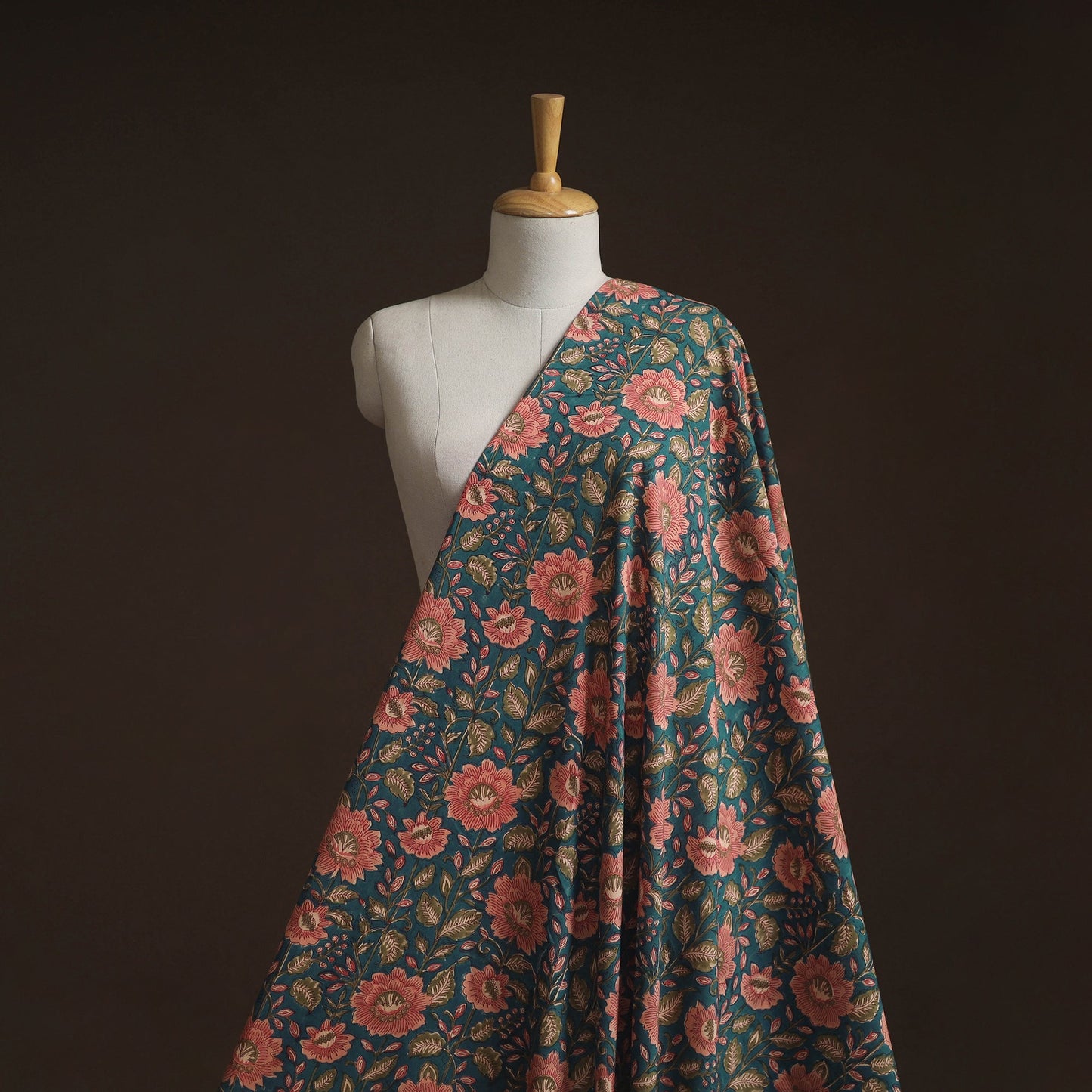 Hand block print cotton sanganeri fabric 07 - handcrafted