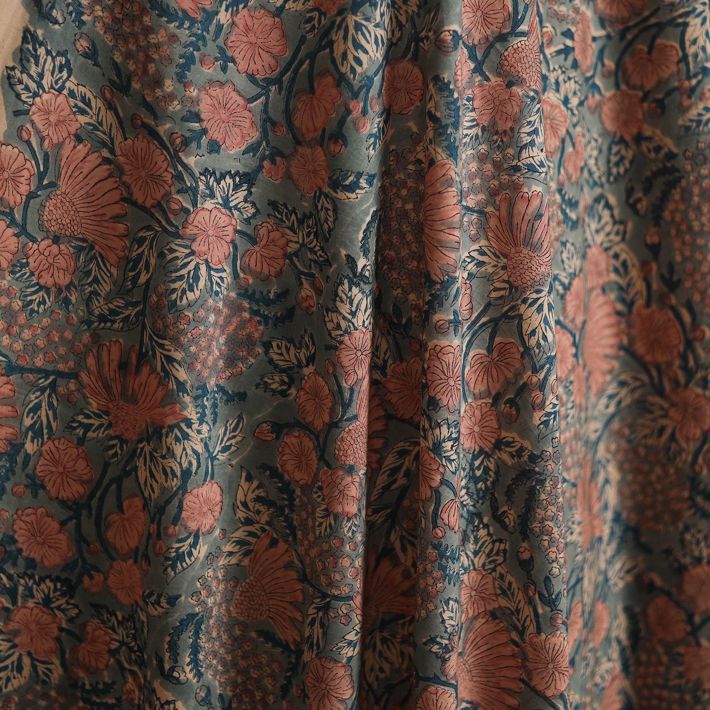 Hand block print cotton sanganeri fabric 14 - handcrafted