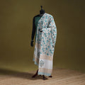 Hand cotton sanganeri floral dupatta 05 - handcrafted