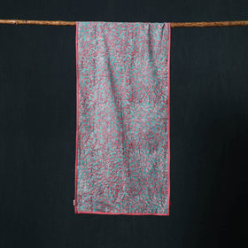 Hand block print cotton sanganeri stole 10 - handcrafted