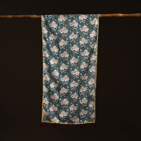 Hand cotton sanganeri stole 21 - handcrafted