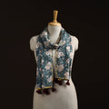 Hand cotton sanganeri stole 21 - handcrafted