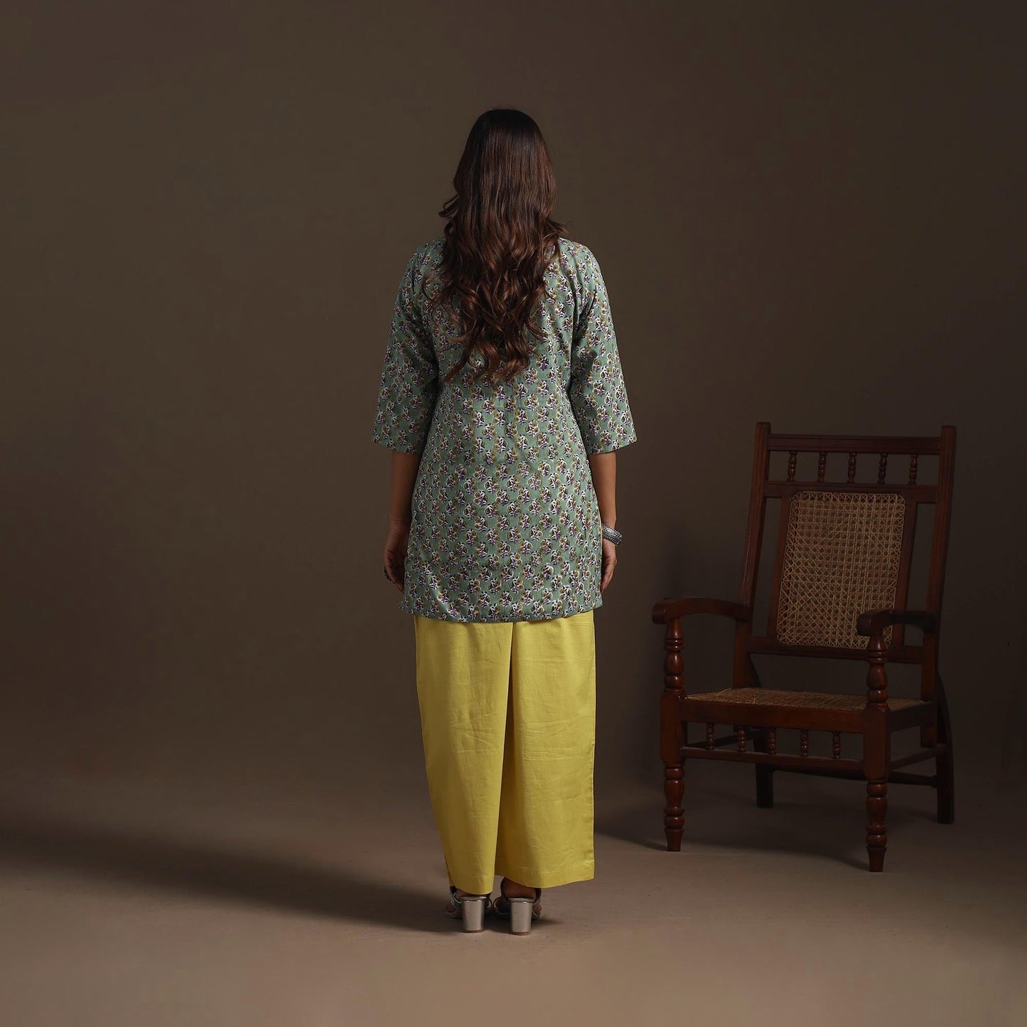 Hand cotton short sanganeri kurta for women 12 - handcrafted