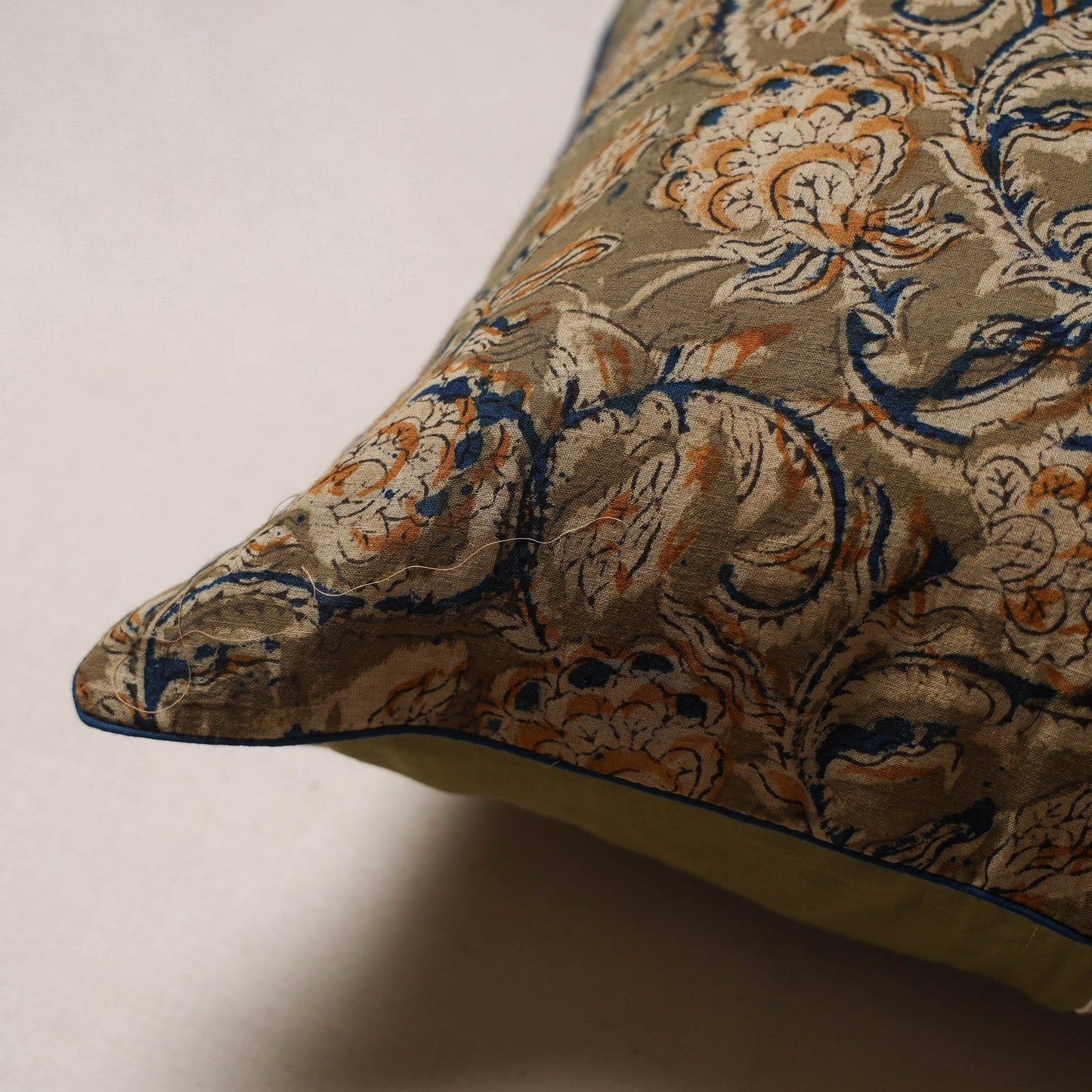 Hand block print kalamkari cushion cover 11 - handcrafted