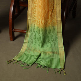 Hand block print mangalagiri cotton 3pc unstitched dress