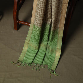 Hand block print mangalagiri cotton 3pc unstitched dress
