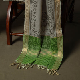 Hand block print mangalagiri cotton 3pc unstitched dress