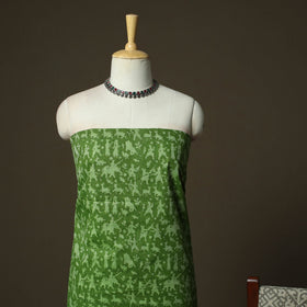 Hand block print mangalagiri cotton 3pc unstitched dress