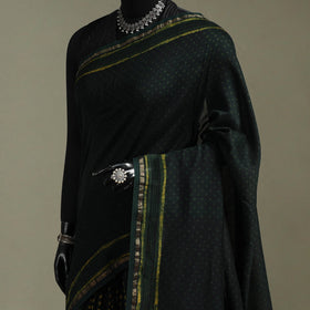 Hand block print natural dyed chanderi silk akola saree 20