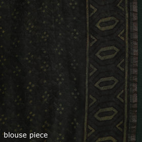 Hand block print natural dyed chanderi silk akola saree 24