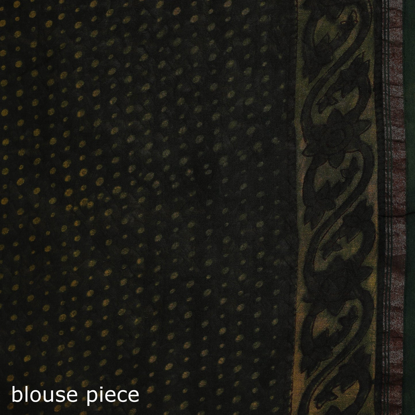 Hand block print natural dyed chanderi silk akola saree 25