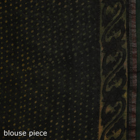 Hand block print natural dyed chanderi silk akola saree 25
