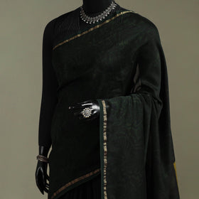 Hand block print natural dyed chanderi silk akola saree 31