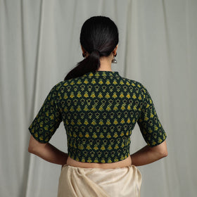 Hand natural dyed cotton readymade blouse 08 - handcrafted