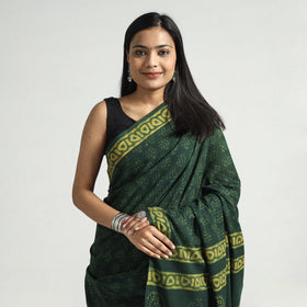 block printed saree