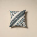 Hand sanganeri floral cushion cover 05 - handcrafted